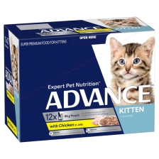 ADVANCE Kitten 2-12 Months with Chicken in Jelly Pouches