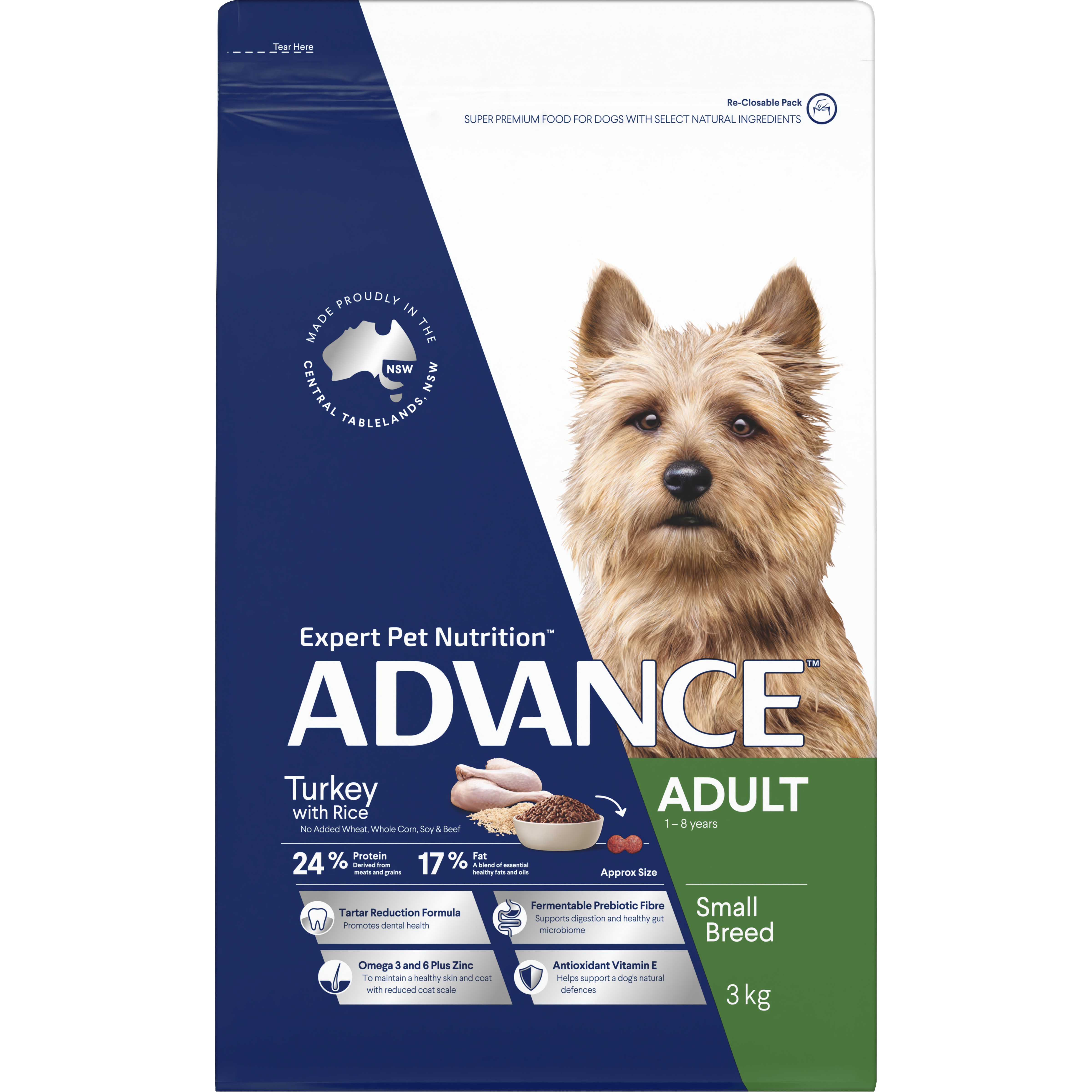 ADVANCE™ Adult Small Breed Turkey with Rice