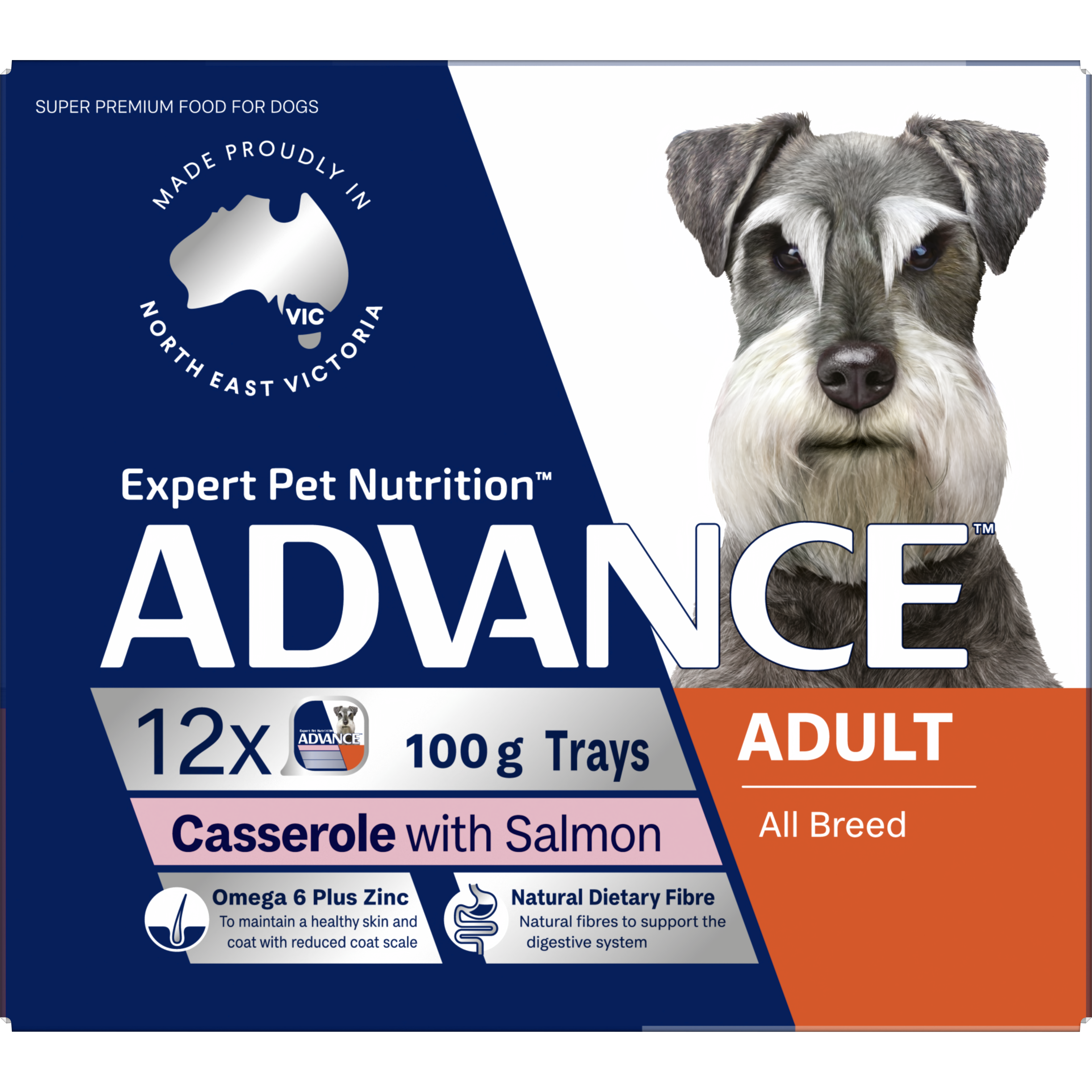 ADVANCE™ Adult All Breed Salmon Casserole Trays