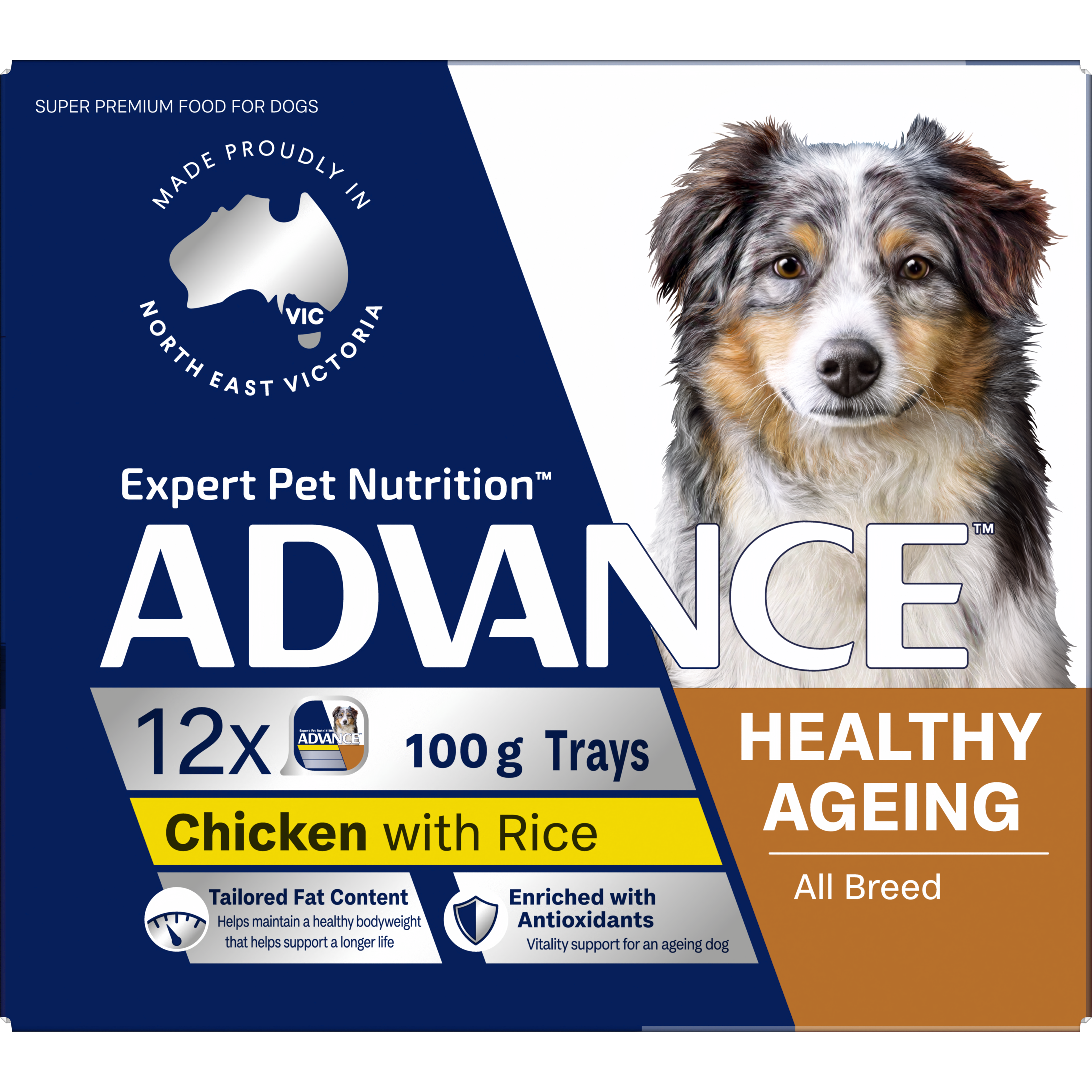 ADVANCE™ Healthy Ageing Adult All Breed Chicken with Rice Trays