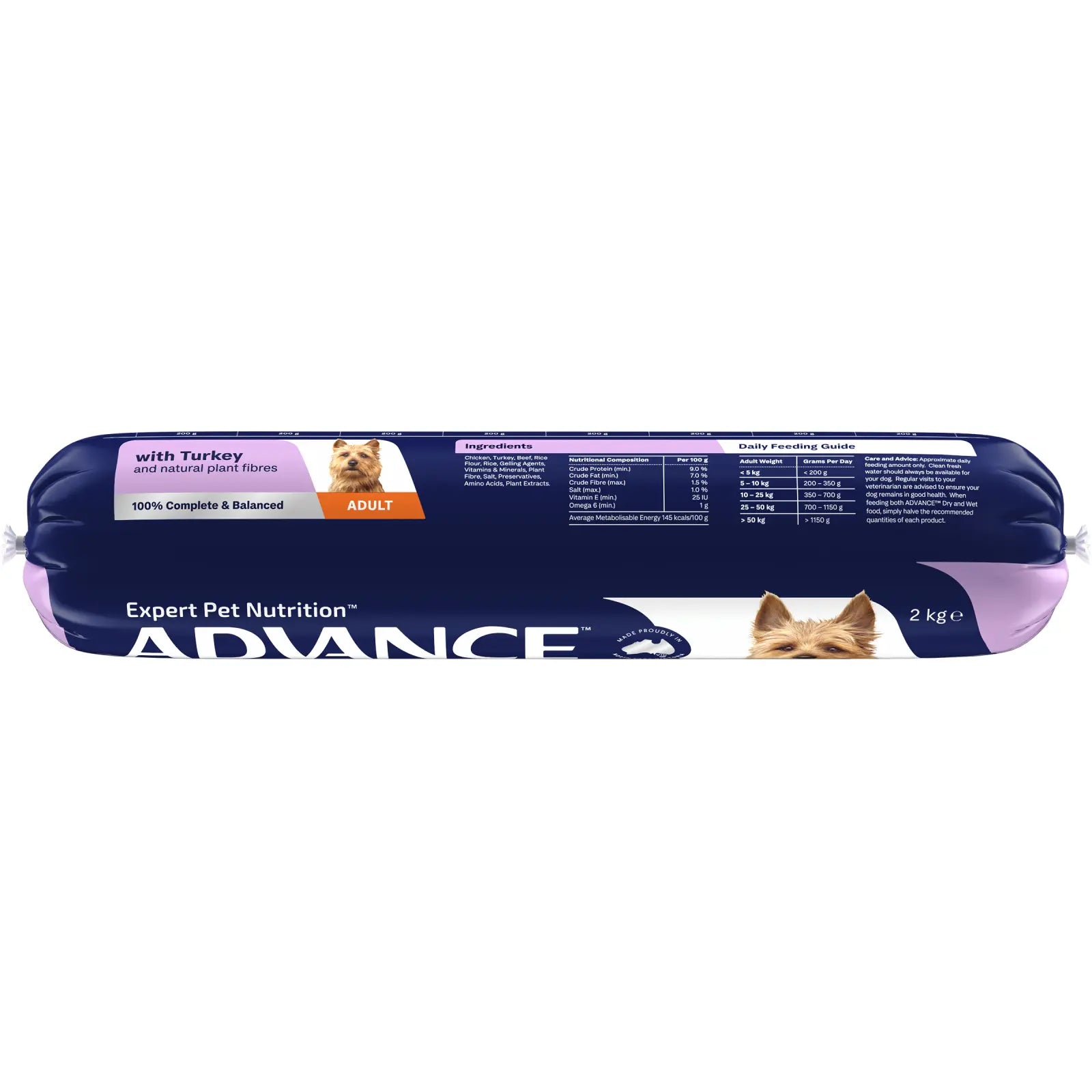 ADVANCE™ Adult Wet Dog Food with Turkey Roll 2kg