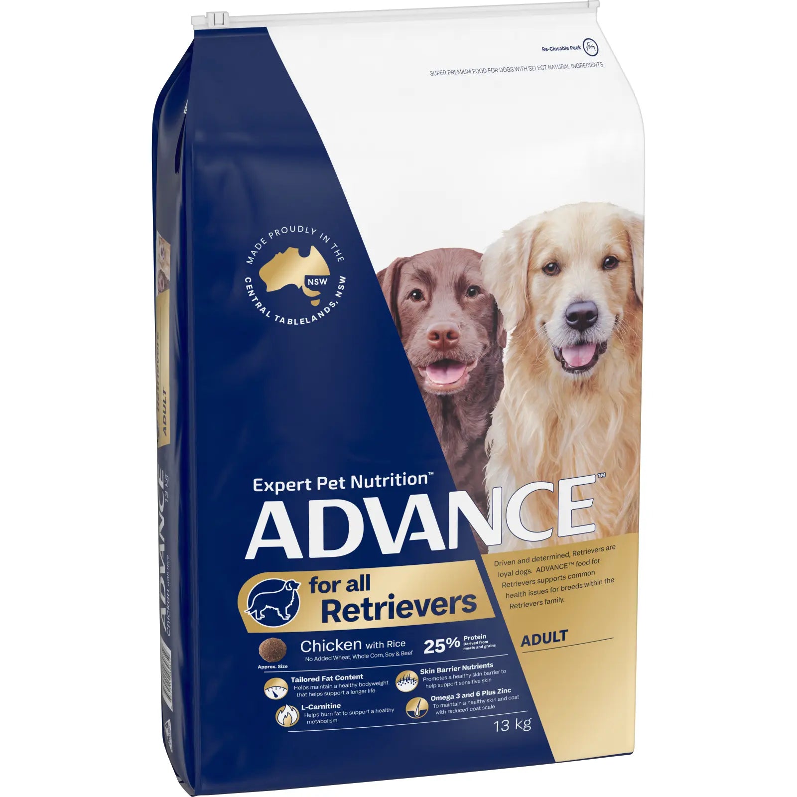 ADVANCE™ Retrievers Adult Dry Dog Food Chicken with Rice 13kg