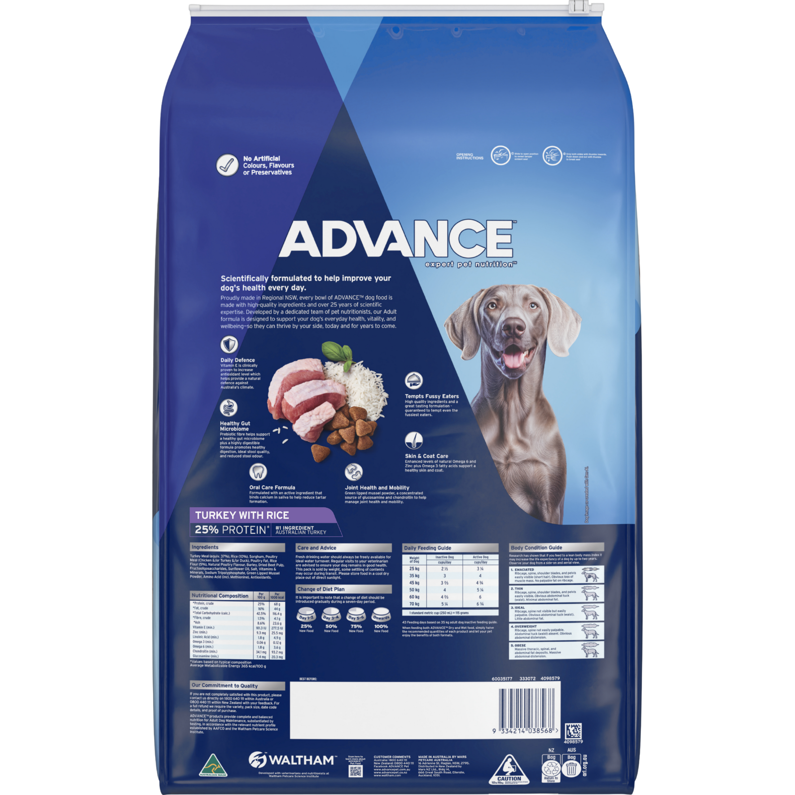 ADVANCE™ Adult Large Breed Turkey with Rice