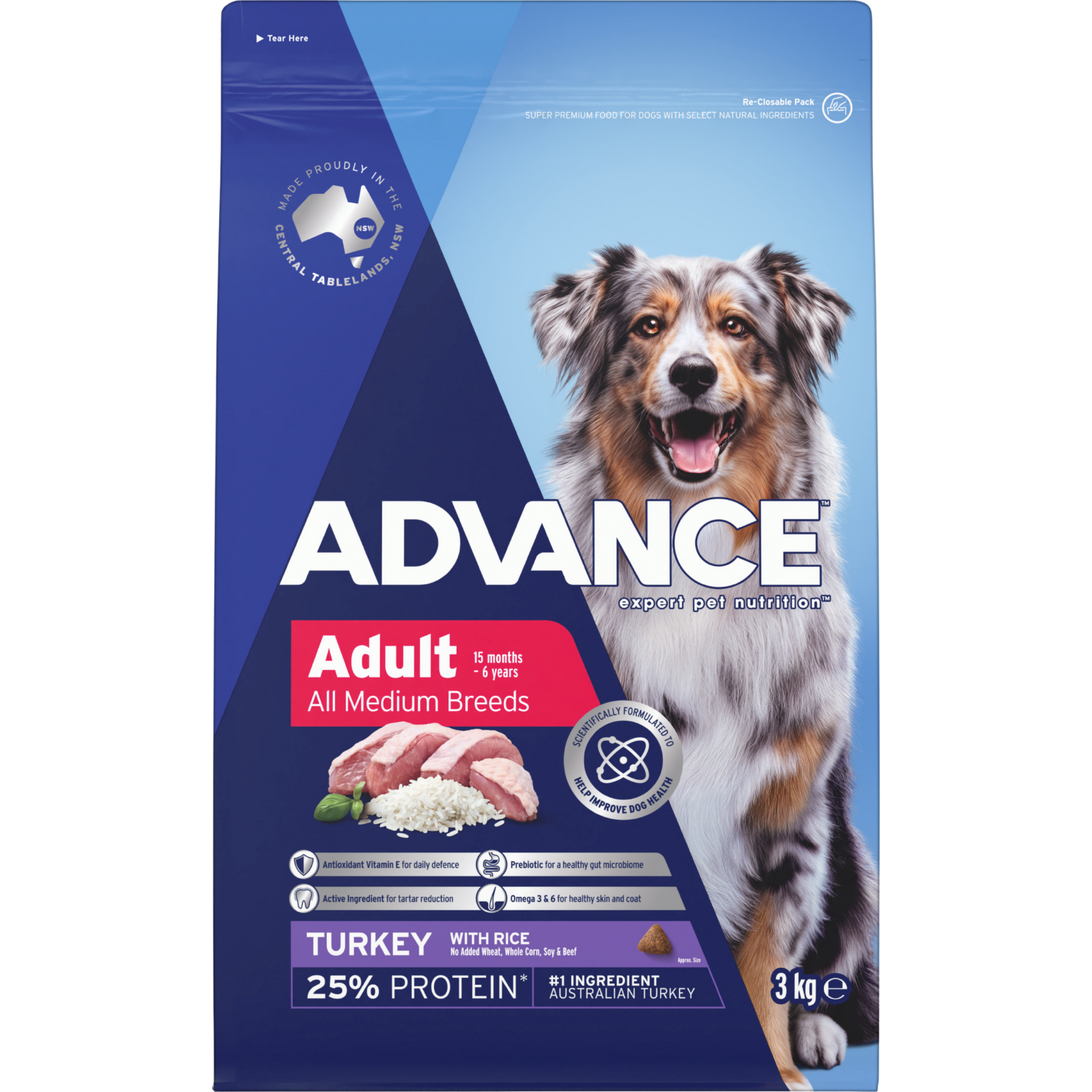 ADVANCE™ Adult Medium Breed Turkey with Rice