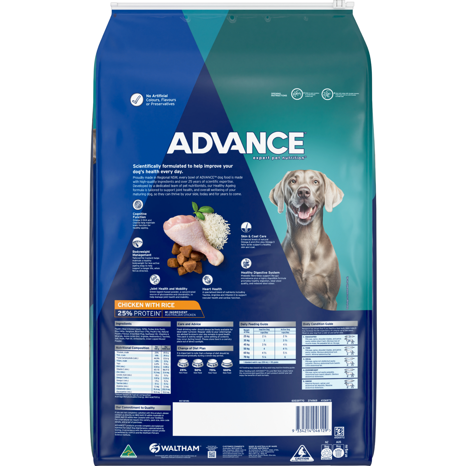 ADVANCE™ Healthy Ageing Large Breed Chicken with Rice
