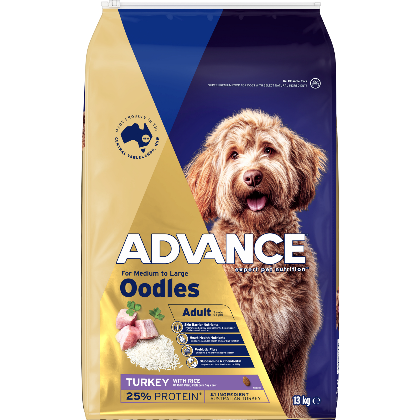 ADVANCE™ Medium to Large Oodles Dry Dog Food Turkey with Rice