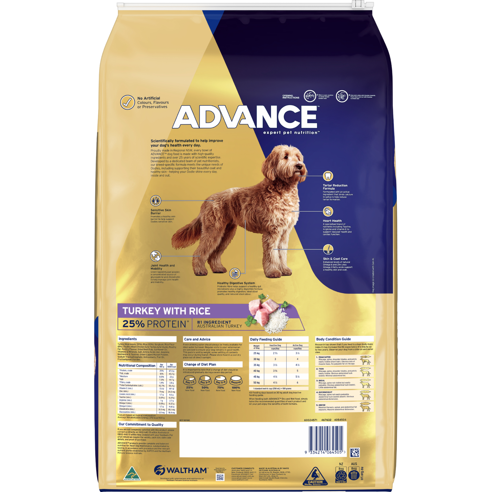 ADVANCE™ Medium to Large Oodles Dry Dog Food Turkey with Rice