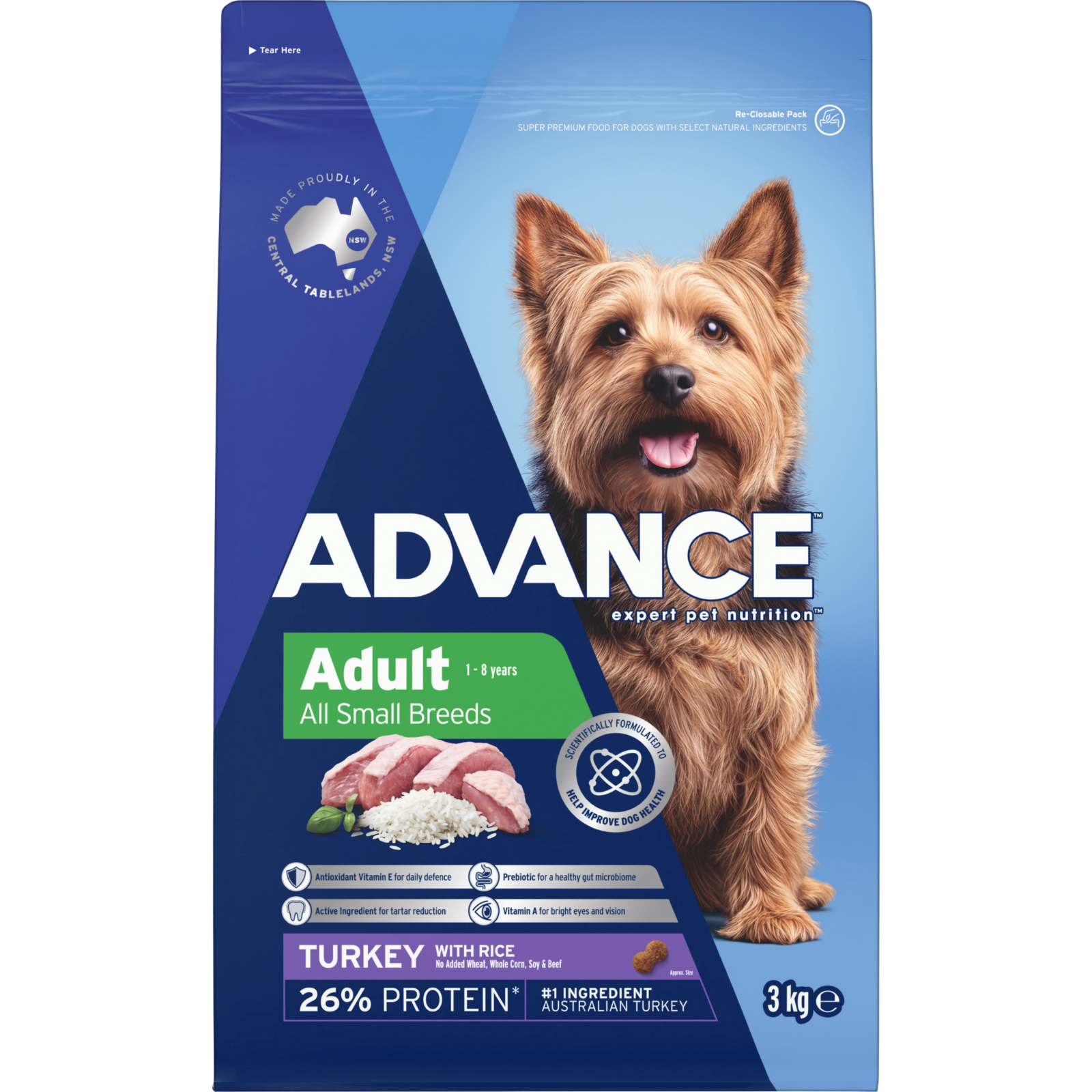 ADVANCE™ Adult Small Breed Turkey with Rice