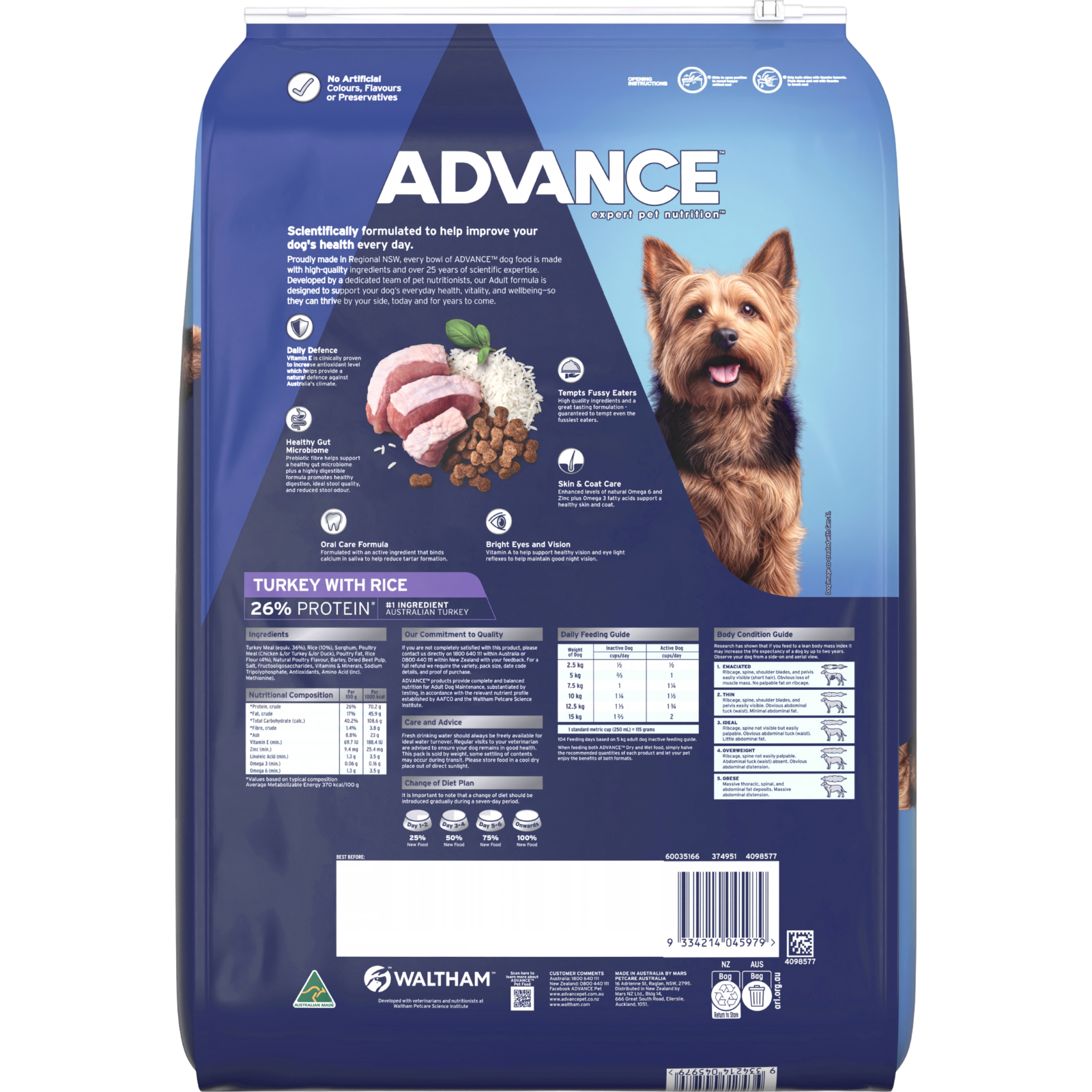 ADVANCE™ Adult Small Breed Turkey with Rice