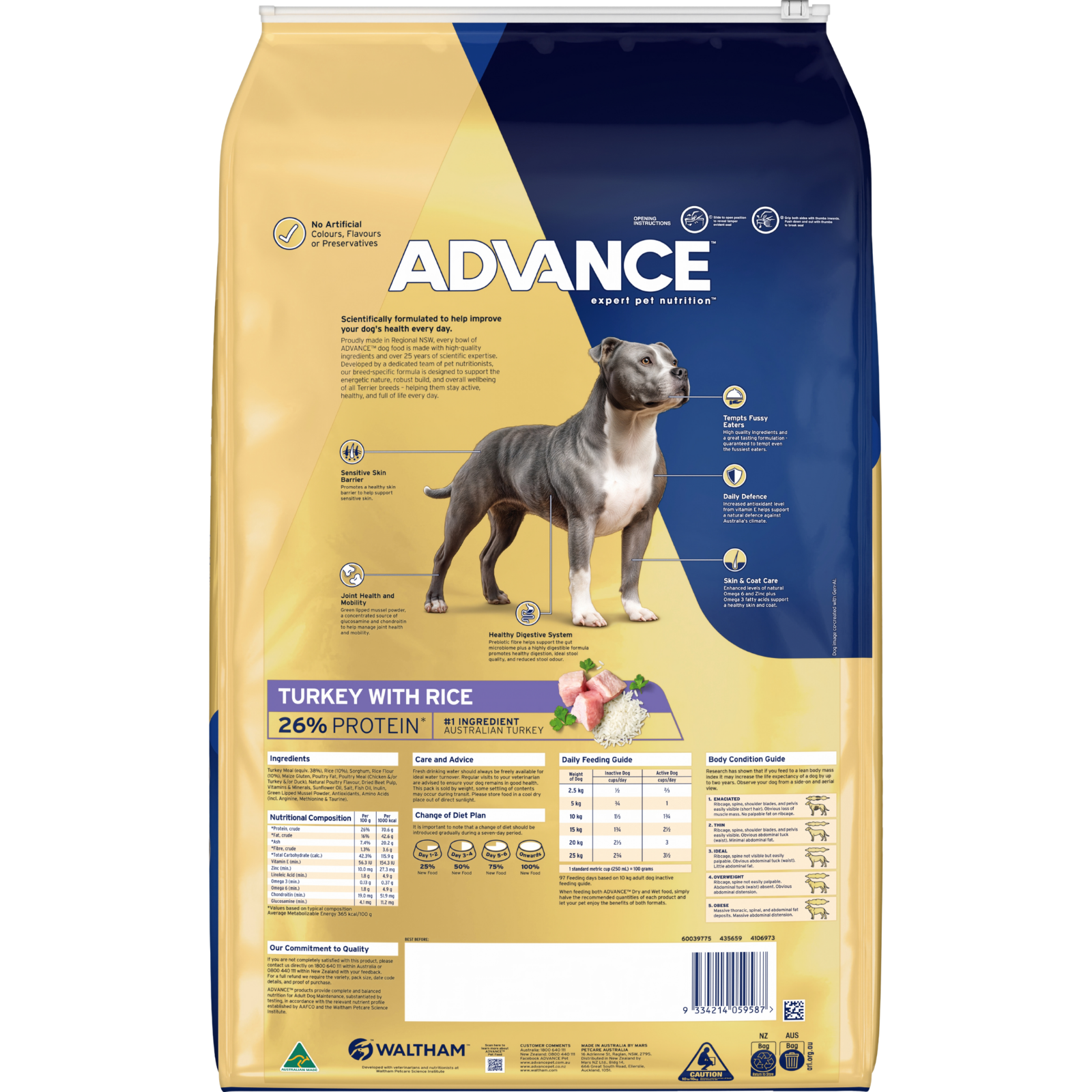 ADVANCE™ Terrier Adult Medium Breed Turkey with Rice
